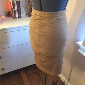 BNWT Faux Suede Pencil Skirt